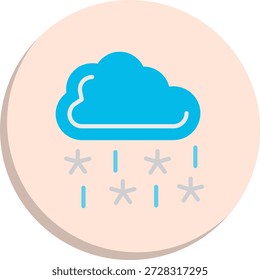 Sleet Flat Circle Style Icon