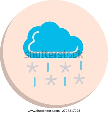 Sleet Flat Circle Style Icon
