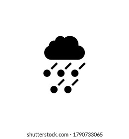 Sleet-Symbol auf schwarz-weißem Hintergrund, gefüllt
