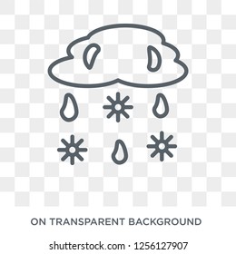 Sleet icon. Sleet design concept from Weather collection. Simple element vector illustration on transparent background.
