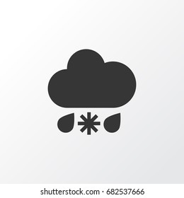 Sleet Icon Symbol. Premium Quality Isolated Wet Element In Trendy Style.