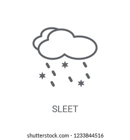 Sleet icon. Trendy Sleet logo concept on white background from Weather collection. Suitable for use on web apps, mobile apps and print media.