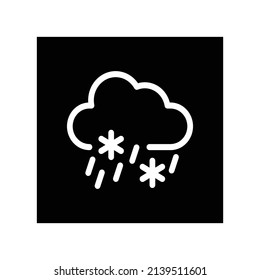 Sleet Icon, Weather Icon Vector Illustration.