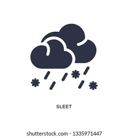 sleet isolated icon. Simple element illustration from weather concept. sleet editable logo symbol design on white background. Can be use for web and mobile.