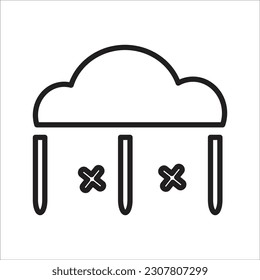 sleet line new vector icon