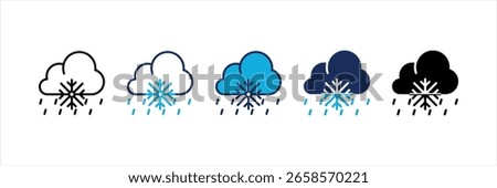 Sleet Multi Style Icon Set