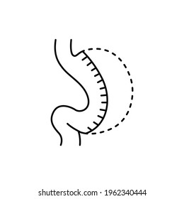 Sleeve gastrectomy сolor line icon. Pictogram for web page, mobile app, promo. UI UX GUI design element. Editable stroke.