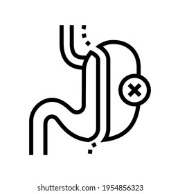 sleeve resection bariatric line icon vector. sleeve resection bariatric sign. isolated contour symbol black illustration