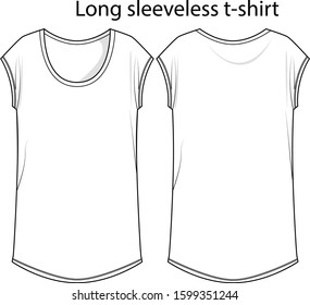 sleeve shirt vector template for lady