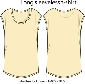 sleeve shirt vector template for lady