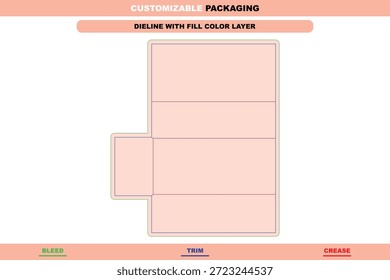 Dieline rígido de la caja de regalo del estilo de la manga con la diapositiva en la construcción diseñada para el empaquetado superior elegante de la presentación y la precisión profesional del diseño