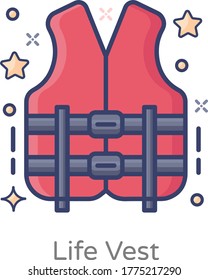 A sleeveless buoyant or inflatable life vest icon 