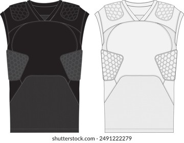 Sleeveless Compression Shirt Base Layer Technical Fashion Illustration Mock-up Template for Design and Tech Packs	