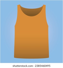 sleeveless and deep round collar t-shirt mockup