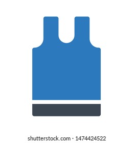sleeveless glyph colour vector icon