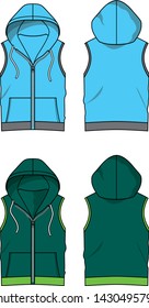 sleeveless hood for child vector template