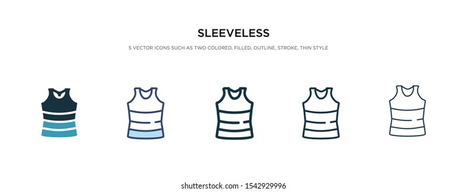 sleeveless icon in different style vector illustration. two colored and black sleeveless vector icons designed in filled, outline, line and stroke style can be used for web, mobile, ui