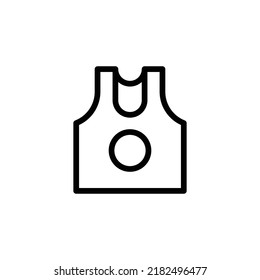 Sleeveless Icon. Line Art Style Design Isolated On White Background