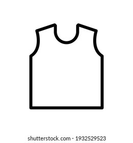 Sleeveless icon line style vector