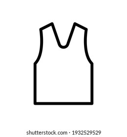 Sleeveless icon line style vector