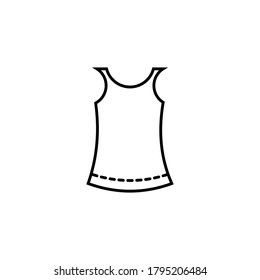 sleeveless icon outline. sleeveless logo vector design