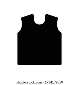 Sleeveless icon solid style vector