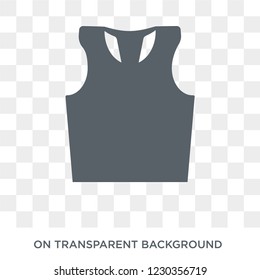 Sleeveless icon. Trendy flat vector Sleeveless icon on transparent background from Gym and fitness collection. 
