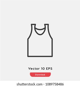 Sleeveless icon vector, clothing symbol. Modern flat vector illustration for web and mobile app