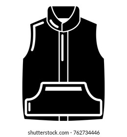 Sleeveless jacket icon. Simple illustration of sleeveless jacket vector icon for web