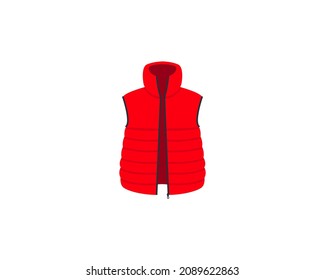 Sleeveless jacket vector isolated icon. Emoji illustration. Sleeveless jacket vector emoticon