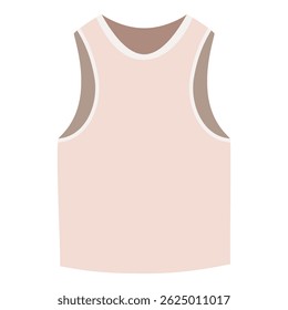 Sem mangas luz rosa feminino tanque top sportswear moda vestuário isolado no fundo branco