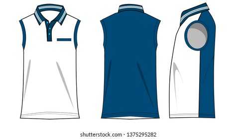 Sleeveless polo shirt