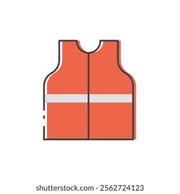 Sleeveless safety vest with reflective stripe suitable for construction, road work, and biking