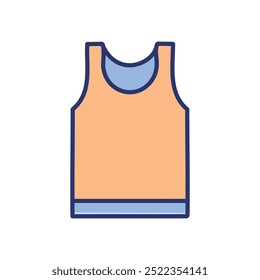 Sleeveless shirt icon. Colorful sleeveless shirt icon, perfect for fashion, apparel, and clothing design projects.