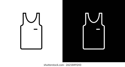 Sleeveless shirt icon concept stroke on white background