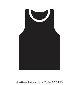 Sleeveless shirt icon Isolated flat vector in outline