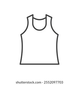 Sleeveless shirt icon. line style vector icon.
