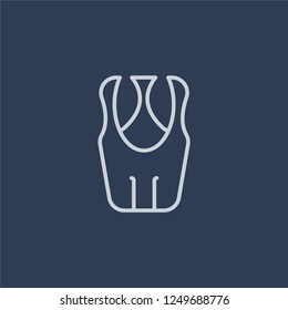 Sleeveless Shirt icon. Sleeveless Shirt linear design concept from Clothes collection. Simple element vector illustration on dark blue background.