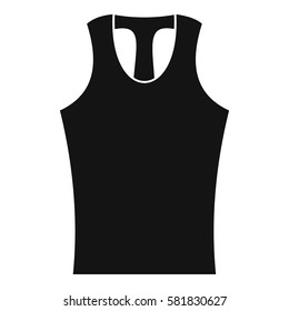 Sleeveless shirt icon. Simple illustration of sleeveless shirt vector icon for web