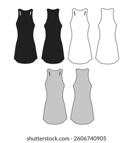 Sleeveless Shirt Icon Square Button Set