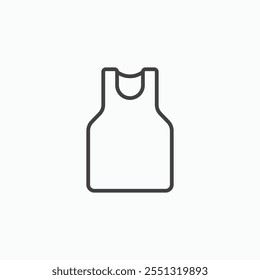 Sleeveless shirt icon vector illustration. EPS10