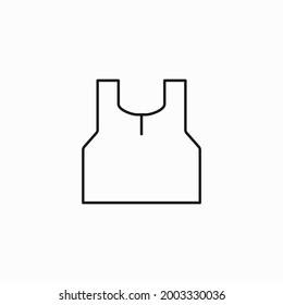 Sleeveless shirt outline icon. linear style sign for mobile concept and web design. Tank top simple line vector icon. Symbol, logo illustration. Pixel perfect vector graphics