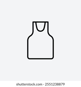 Sleeveless shirt thin liner icon isolated.