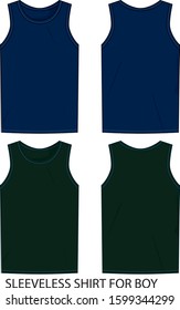 SLEEVELESS SHIRT VECTOR FOR BOY