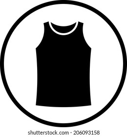 Sleeveless shirt vector icon