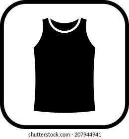 Sleeveless shirt vector icon