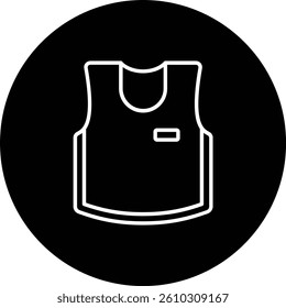 Sleeveless Shirt vector icon. Can be used for printing, mobile and web applications.