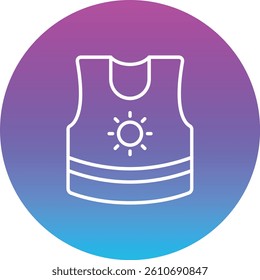 Sleeveless Shirt vector icon. Can be used for printing, mobile and web applications.