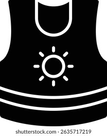Sleeveless Shirt vector icon. Can be used for printing, mobile and web applications.