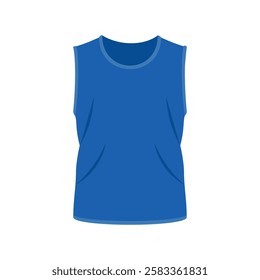 Sleeveless T shirt, Summer Flat Vector Illustration. Isolated